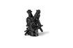 Miniature Dragonized black resin vase 5