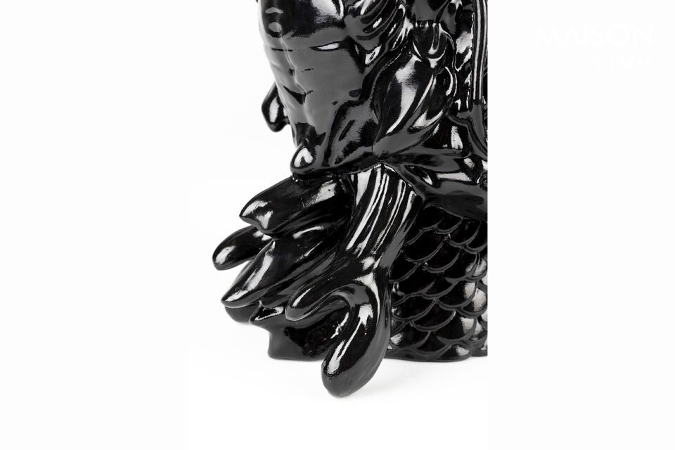 Dragonized black resin vase - 6