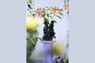 Miniature Dragonized black resin vase 3