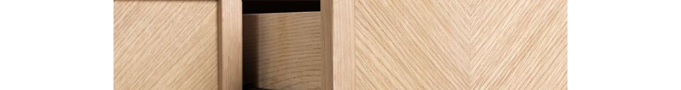 Material Details Drawer console in Herringbone light oak veneer