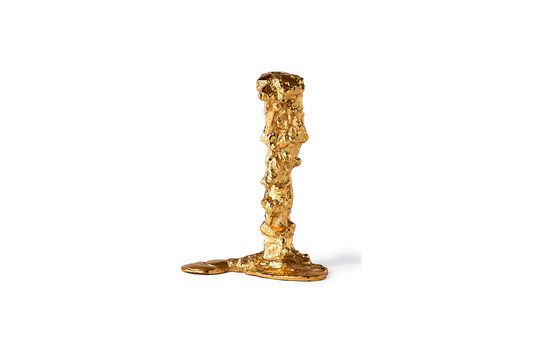 Drip gold aluminum candle holder