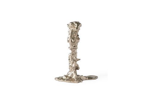 Drip silver aluminum candle holder Clipped