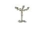 Miniature Drip silver-plated recycled aluminum candleholder Clipped