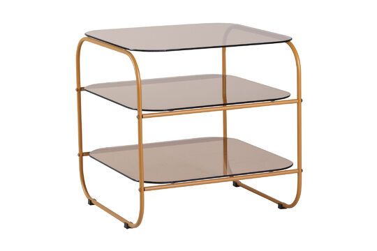 Echo amber glass side table Clipped