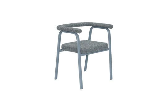 Ecto blue metal chair Clipped