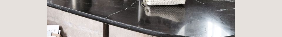 Material Details Eda black marble desk