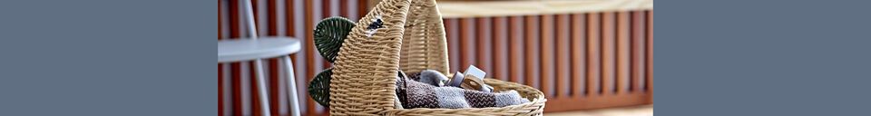 Material Details Eddi beige rattan basket