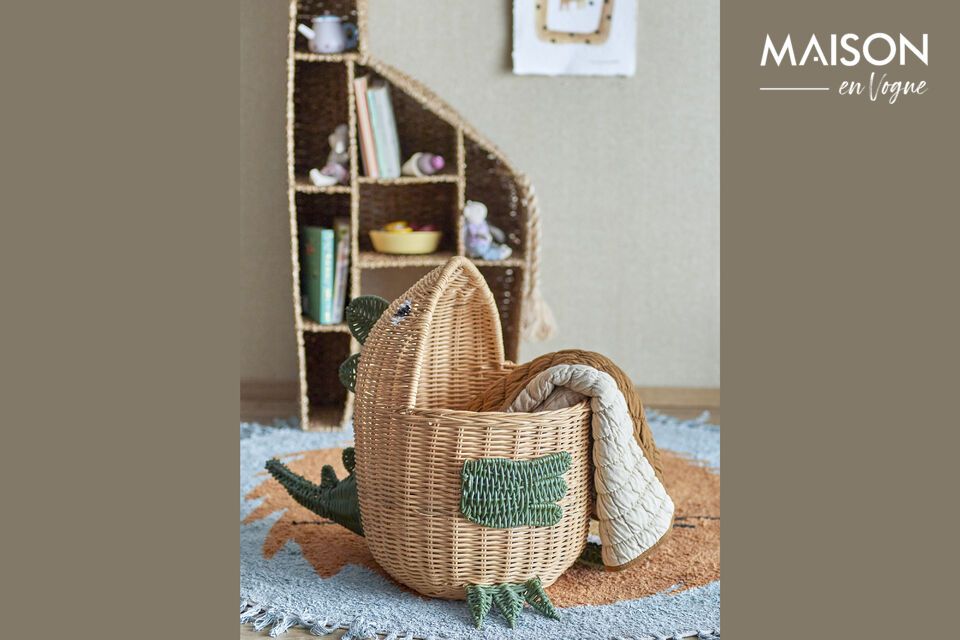 Its unique and charming dinosaur-shaped design makes this basket a perfect choice for communal