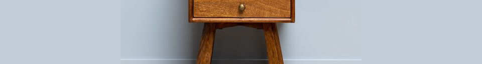 Material Details Electra dark wood bedside table