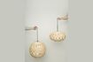 Miniature Ellipse suspension lamp in light rattan Chand 4