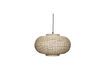 Miniature Ellipse suspension lamp in light rattan Chand 1