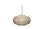 Miniature Ellipse suspension lamp in light rattan Chand Clipped