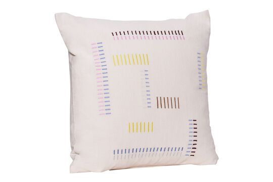 Elodie multicolored cotton cushion Clipped