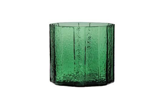 Emerald green glass vase Clipped