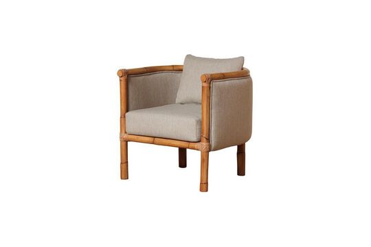 Empire grey fabric armchair Clipped