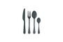 Miniature Enamel stainless steel and anthracite enamel flatware Clipped