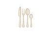 Miniature Enamel stainless steel and off-white enamel flatware 1