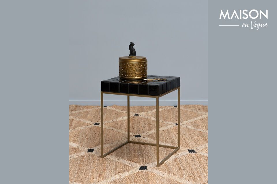 A black side table ideal for any space and style.