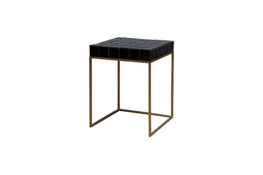 Evora black and gold ceramic side table Clipped