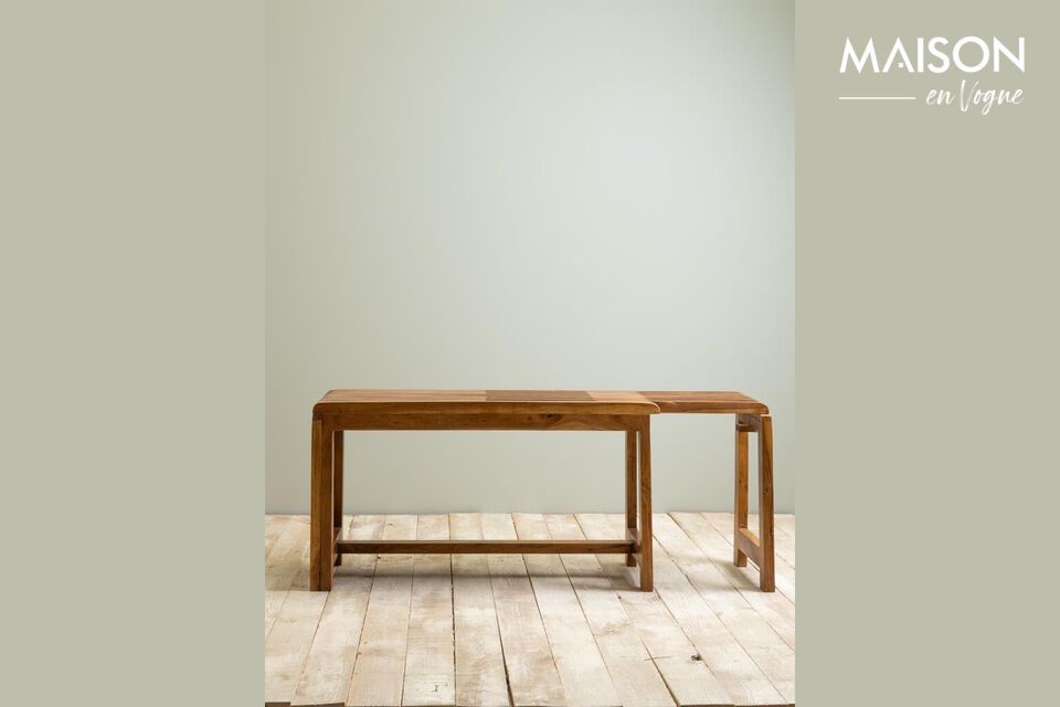 Offer style and functionality with our wooden bench.