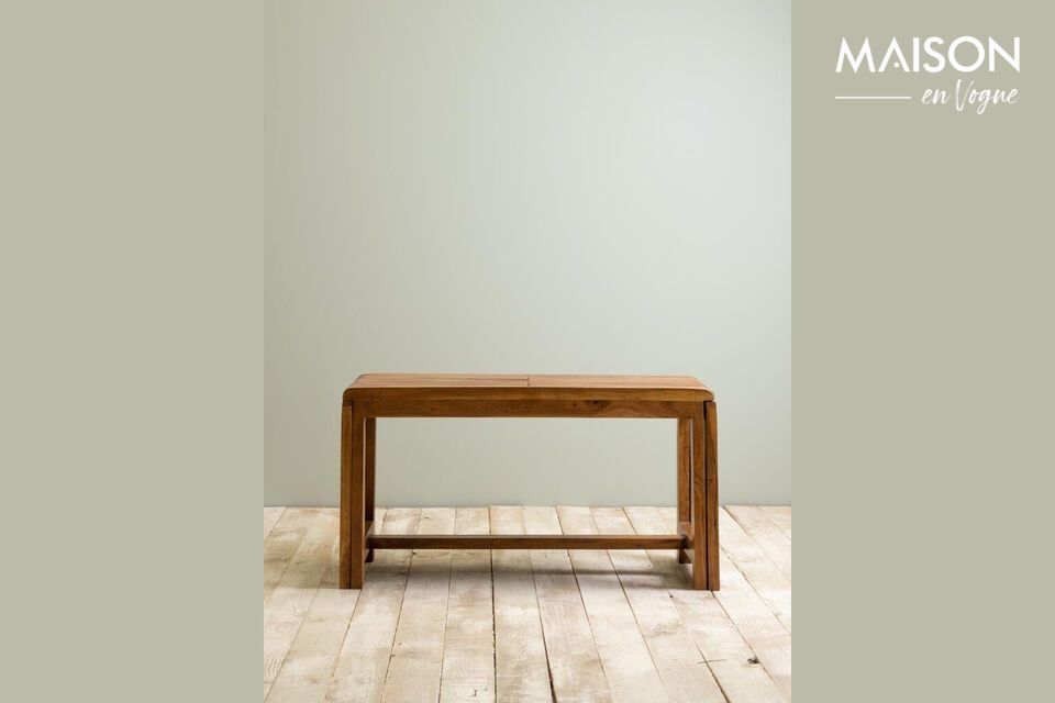 Discover functional elegance with our mango wood bench