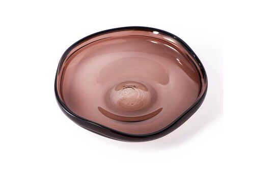 Eye dark brown glass dish Clipped