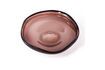 Miniature Eye dark brown glass dish 1