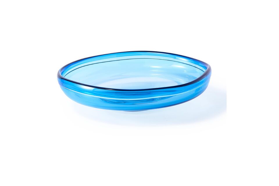 Discover the understated charm of the Eye Light Blue Glass Dish