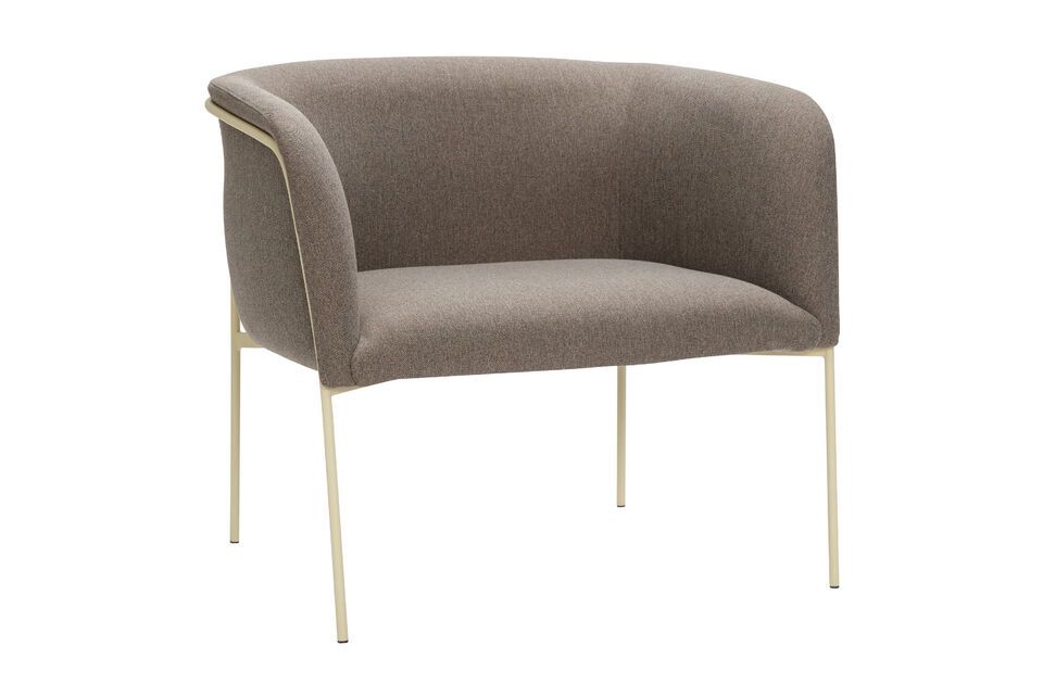 Eyrie brown fabric armchair Hübsch