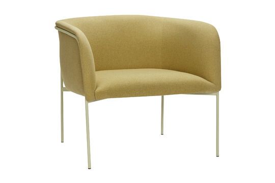 Eyrie yellow fabric armchair Clipped