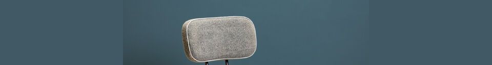 Material Details Fairfax grey cotton chair