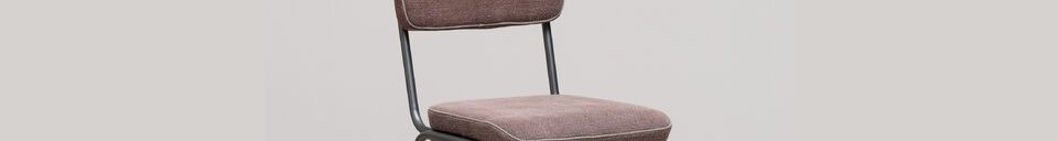 Material Details Fairmont burgundy metal bar chair