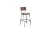 Miniature Fairmont burgundy metal bar chair 1