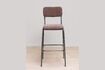 Miniature Fairmont burgundy metal bar chair 3