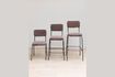 Miniature Fairmont burgundy metal bar chair 6