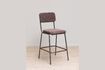 Miniature Fairmont burgundy metal counter chair 2