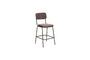 Miniature Fairmont burgundy metal counter chair Clipped