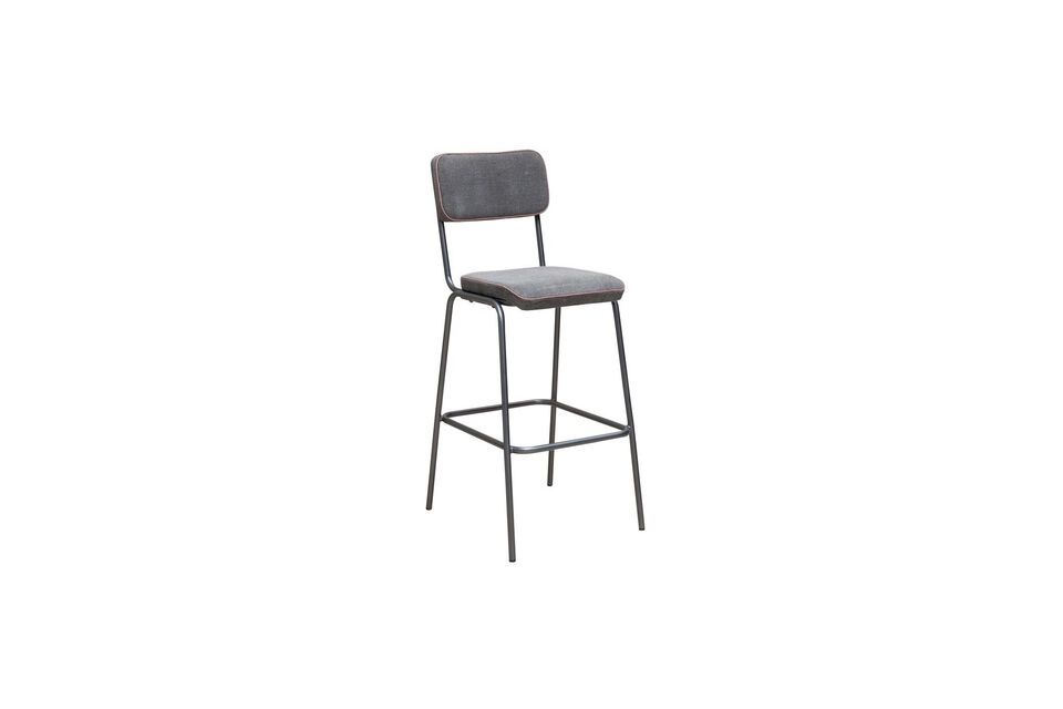 Fairmont grey metal bar chair Chehoma