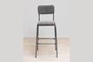 Miniature Fairmont grey metal bar chair 4