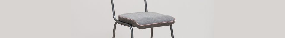 Material Details Fairmont grey metal counter chair