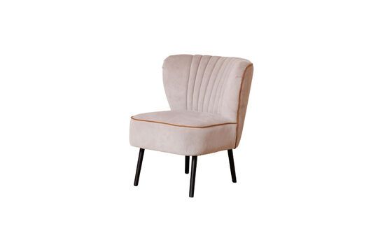 Fantaisie beige fabric armchair Clipped