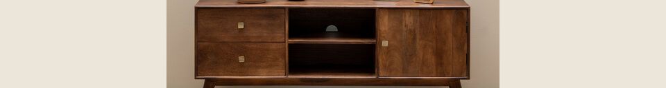 Material Details Farrah dark wood TV stand