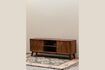 Miniature Farrah dark wood TV stand 1