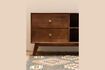 Miniature Farrah dark wood TV stand 7