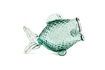 Miniature Fat fish transparent recycled glass jar 1