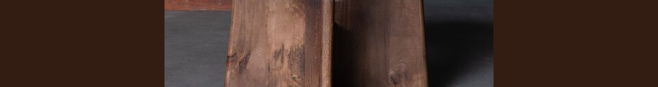 Material Details Faure dark wood side table