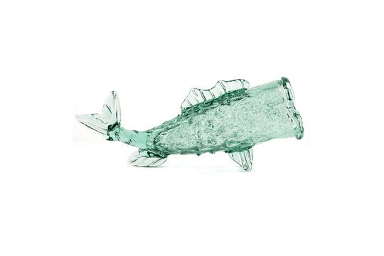 Fish clear recycled glass jar Clipped