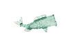 Miniature Fish clear recycled glass jar 1