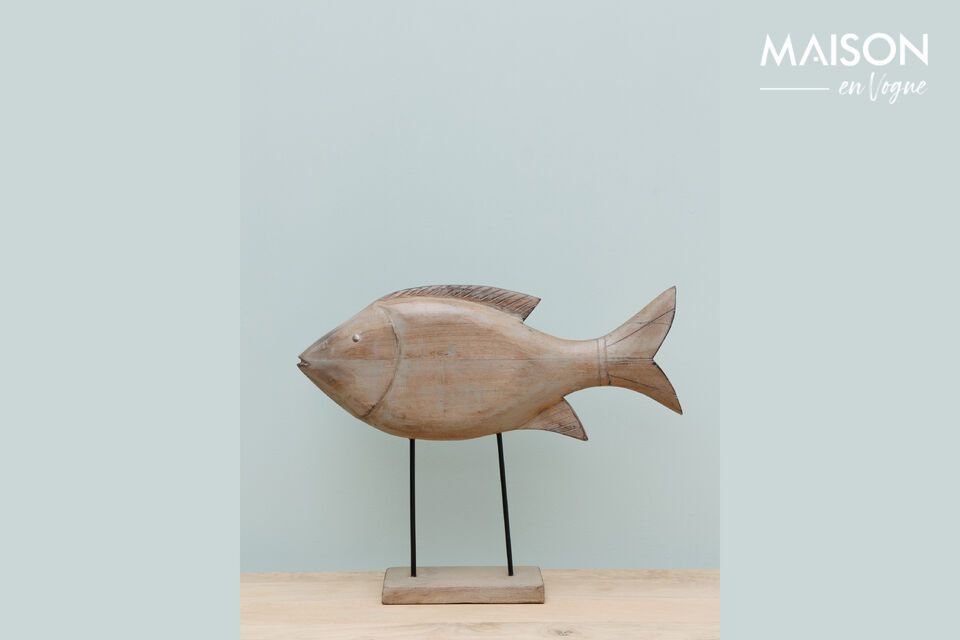 Fish figurine in light wood Foot Chehoma