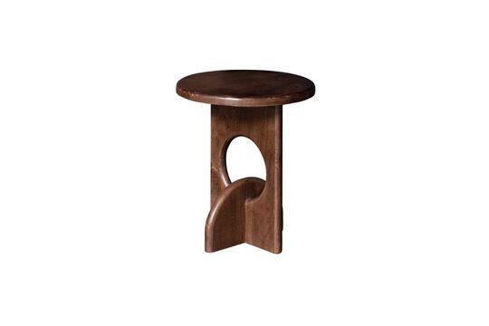 Fixie dark wood side table Clipped